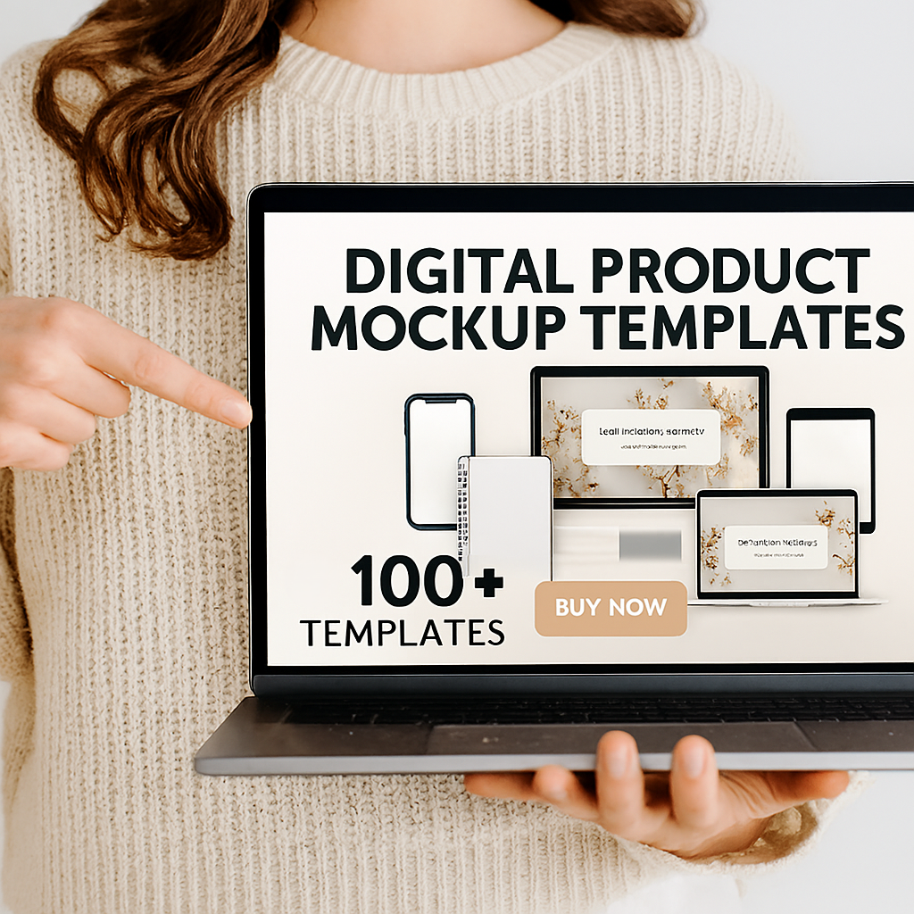 100+ Digital Products Mockup templates